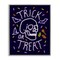 Trick or Treat Halloween Phrase Spooky Skeleton Framed Giclee Art